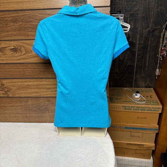 Nike Golf Tour Performance two tone Blue Polo Shirt dri fit size small - Picture 6 of 9